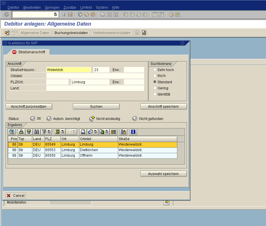 qaddress-Anschriftenprüfung-SAP