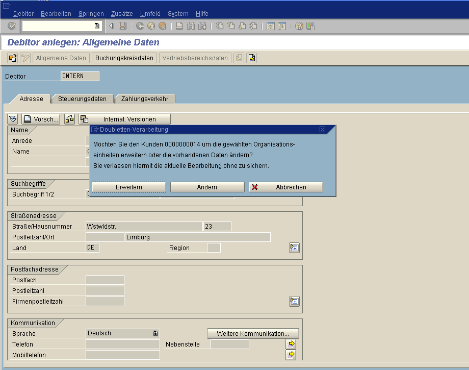 Dubletten-Verarbeitung-SAP