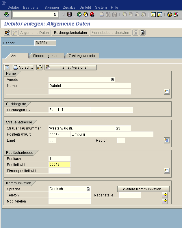 Anschriftenprüfung-SAP-FI
