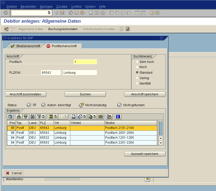 qaddress-Zuordnung-SAP